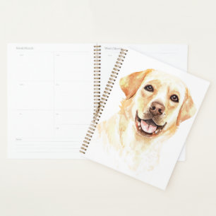 gele lab Puppy Dog Waterverf Labrador Retriever Planner