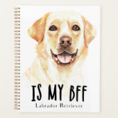 gele lab Puppy Dog Waterverf Labrador Retriever Planner (Voorkant)