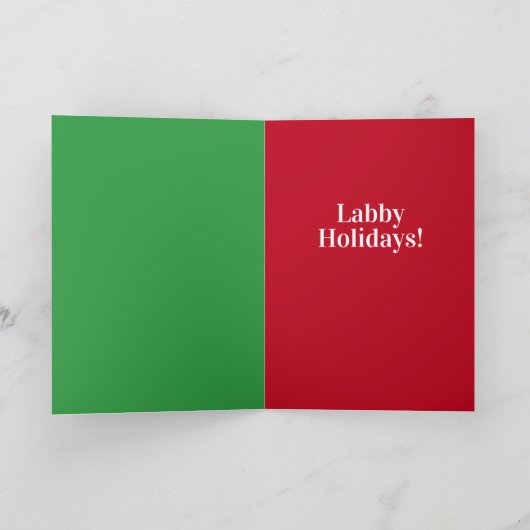 Gele Lab Puppy met Santa Hat-Labby Feestdagen! Feestdagen Kaart (Binnen)