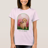 Gele Lab Puppy Vlinder Lelie Bloemen Hond Kunst