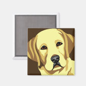 Gele Lab Retriever Magneten (Voorkant / Achterkant)