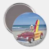 Gele Lab rijden houdie Magneet (Voorkant / Achterkant)