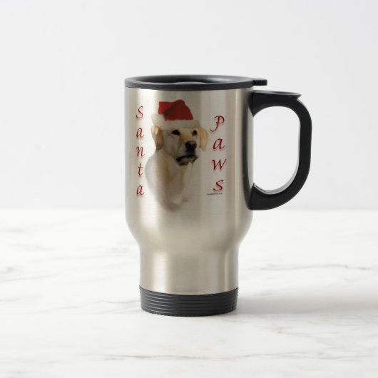 Gele lab Santa Paws Reisbeker (Rechts)