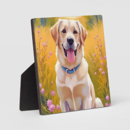 Gele Lab Schildering Labrador Retriever Hond Kunst Fotoplaat