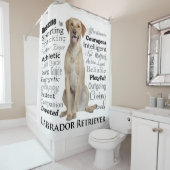 Gele lab Traits Showgordijn Douchegordijn (In situ)