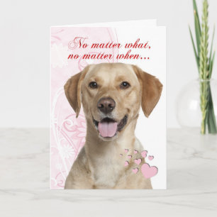 Gele Lab Valentijn Feestdagen Kaart