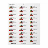 Gele Lab & Zwart Lab Verjaardag Etiket (Full Sheet)