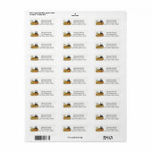 Gele Lab, Zwarte Lab-koks Retouradres Etiket (Full Sheet)
