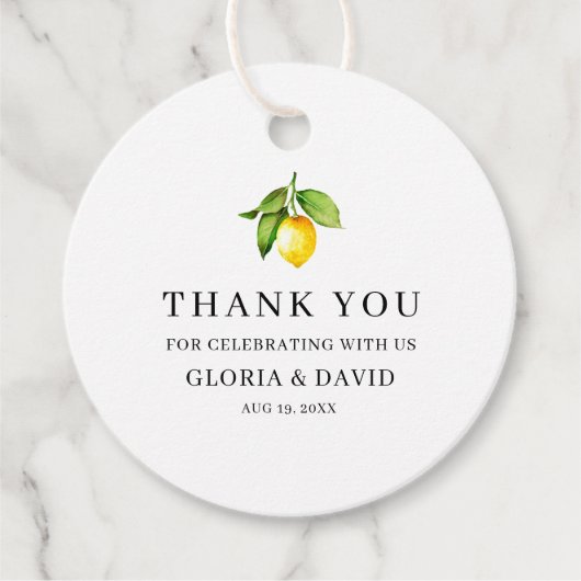 Gele Labels met een moderne weddenschap (Voorkant)