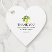 Gele Labels met een moderne weddenschap (Voorkant)