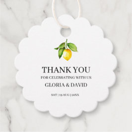 Gele Labels met een moderne weddenschap