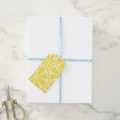 Gele Labels met lemon Slice Pattern-cadeau Cadeaulabel (Met Touw)