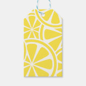 Gele Labels met lemon Slice Pattern-cadeau Cadeaulabel (Voorkant)