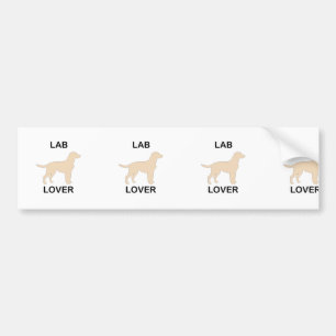 gele labliefhebber bumpersticker