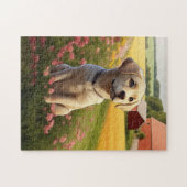 Gele Labrado Retriever Puppy Legpuzzel (Horizontaal)