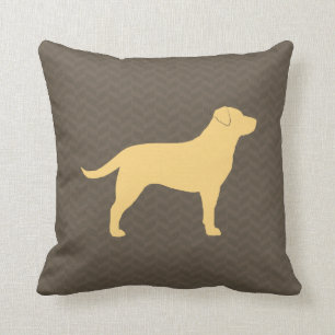 Gele Labrado Retriever Silhouet   Hondenras Kussen