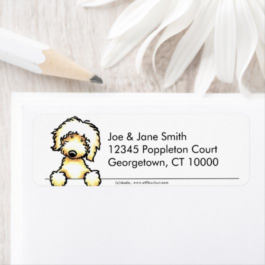 Gele labradoedle Clean & Simple Etiket (Insitu)