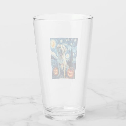 Gele Labrador (1) Glas (Achterkant)