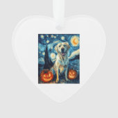 Gele Labrador (1) Ornament (voorkant)