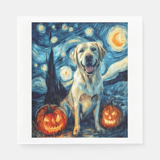 Gele Labrador (1) Servet (Voorkant)