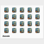 Gele labrador (2) ronde sticker (Vel)