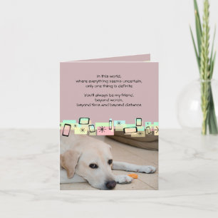 Gele Labrador Birthday Greetings Kaart