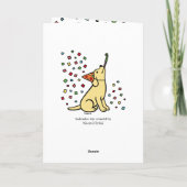 Gele Labrador Birthday Party Confetti Kaart (Achterkant)