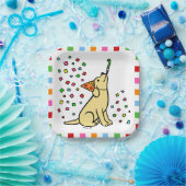 Gele Labrador Birthday Party Confetti Papieren Bordje (Feest)