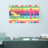 Gele Labrador Birthday Party Confetti Spandoek (Beurs)
