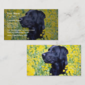gele Labrador-bloemen Visitekaartje (Voorkant / Achterkant)