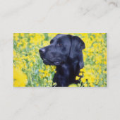 gele Labrador-bloemen Visitekaartje (Achterkant)