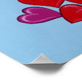 Gele labrador Collecting Hearts (liefde) Artwork P Poster (Hoek)