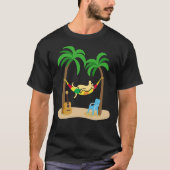 Gele labrador die op de hammock slaapt t-shirt (Voorkant)