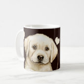 Gele labrador doet elke snack die je maakt koffiemok (Voorkant links)