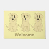 Gele Labrador Dog Design Deurmat (Voorkant)