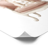 Gele labrador Dog die koninklijk kroonPoster draag Poster (Hoek)