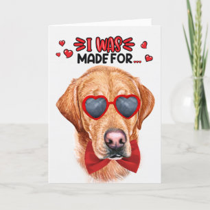 Gele labrador Dog gemaakt om van je Valentijn te h Feestdagen Kaart