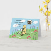 Gele labrador en brief Iemand geeft om Kaart (Gele Bloem)