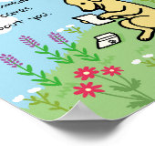 Gele labrador en brief Iemand geeft om Poster (Hoek)