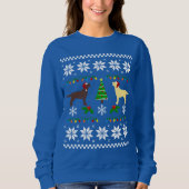 Gele Labrador en Chocolade Labrador Kerstmis Trui (Voorkant)