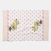 Gele labrador en Doughnoten Theedoek (Horizontaal)