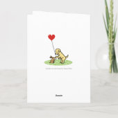 Gele Labrador en kleine vriend Dank u Kaart (Achterkant)