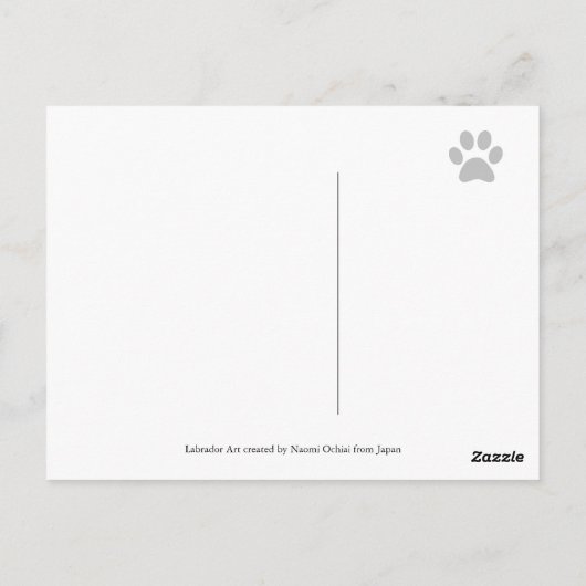 Gele labrador en mama 2 briefkaart (Achterkant)