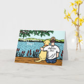 Gele Labrador en Pap Kaart (Gele Bloem)