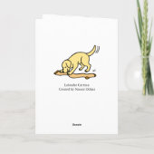 Gele Labrador en Stocking Moederdag Kaart (Achterkant)