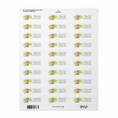 Gele labrador en zonnebloemen etiket (Full Sheet)