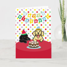 Gele Labrador en Zwarte Labrador Verjaardag