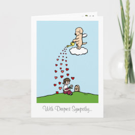 Gele Labrador Engel met Liefde 2 Kaart