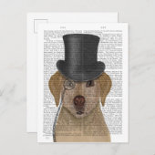 Gele labrador, Formele hond en Pet Briefkaart (Voorkant / Achterkant)