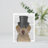 Gele labrador, Formele hond en Pet Briefkaart (Staand voorkant)